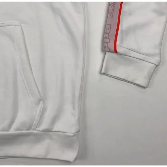Kappa Logo Tape Apet 2 Mens XL White Regular Fit Pullover Hoodie Sweatshirt - Picture 5 of 12
